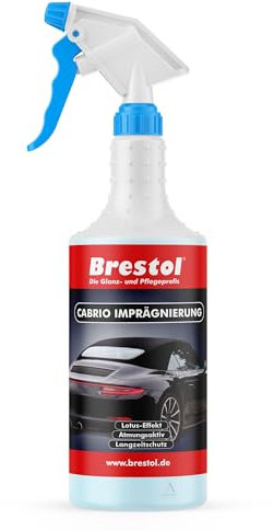BRESTOL® Cabrioverdeck Imprägnierung 750 ml - Langfristiger Schutz gegen Wasser, Schmutz und UV-Strahlen - Verhindert Austrocknung und Rissbildung, Cabrioverdeckimprägnierung, Universalimprägnierung