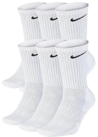 NIKE 6 Paar Everyday Cushioned Crew Socken SX7664-100/L