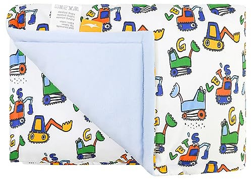 ComfortAce Sydney Baby Blanket for Boys Girls, Animal Printed Growth Soft Comfortable Blankets 75 * 100CM (BLUE, 75 * 100CM)