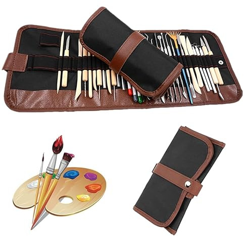 Soporte Para Pinceles de Pintura, Soporte Para Pinceles de Pintura Para Artistas, Bolsa Enrollable Para Pinceles, Almacenamiento de Pinceles de Pintura de Tela Oxford