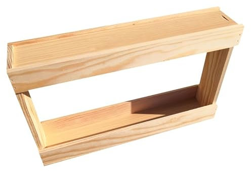 lotdevin Trä flasklåda 6 x 33cl Mabouteille.fr® - träflaskställ 388 x 83 x 243 mm idealisk för transport av öl [öldörr]