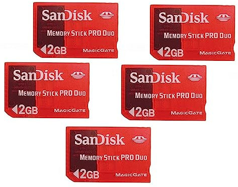 Memory Stick for Sony PSP/Camera Memory Card SDMSG-2048 2GB MS PRO Duo Gaming Card (Pack of 5)