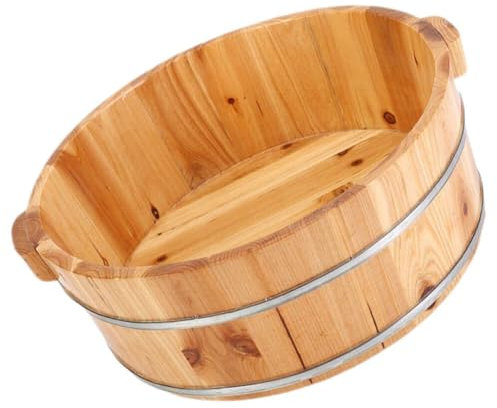 Yardwe Lavabo De Madera Para Pies Bañera De Madera Para Pies Cubo Barril De Pedicura Masajeador De Pies De Spa Para Pies Para Baño De Pies Spa De Masaje Sauna Remojo