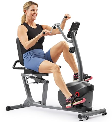 Sunny Health & Fitness Smart Magnetic Recumbent Bike with Hand Cycle - SF-RB423034