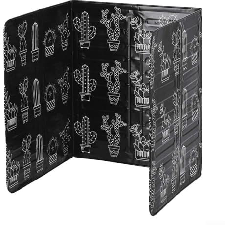 Paraspruzzi d'olio, in alluminio, pieghevole, frangivento, paraspruzzi per stufe domestiche, cucina, friggere, (nero)