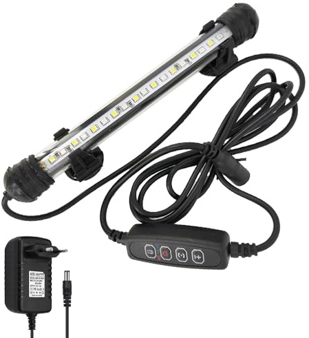 Lampe Pour Aquarium, Led Fish Tank Lighting, Aquarium Lamp A Economie D'energie Lampe Fonction de Chronométrage, Bleu et blanc, 18CM (18 cm)