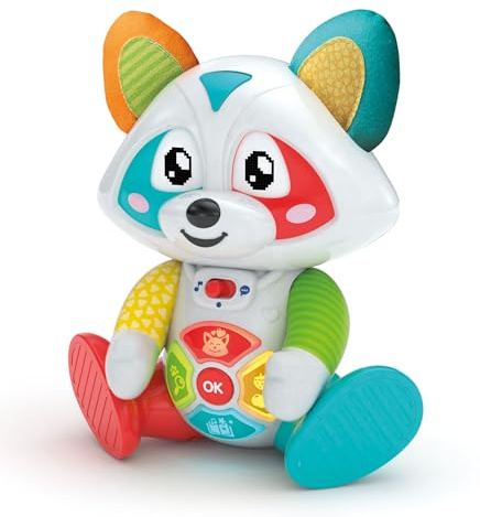 Clementoni Baby Oliver, il Mio Compagno di Giochi Interattivo, Gioco Educativo Bambini 1-4 Anni, Raccontastorie Prima Infanzia con Occhi Led, Stimola Manualità e Linguaggio, Lingua Italiana, 17903