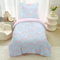 HOMHOMHA Regenbogen BettwäSche 135x200 Kinder MäDchen Bettdecken Set 135x200cm Kissenbezug 80×80cm WendebettwäSche （Blau 2pc）