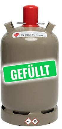 Bluecraft Eigentum Propan Gasflaschen 5kg und 11kg Regeneriert gefüllt 10 Jahre geprüft für Gas-Grill, Gas-Kocher, Gas-Ofen, Wohnwagen, camping (11 kg gefüllt)