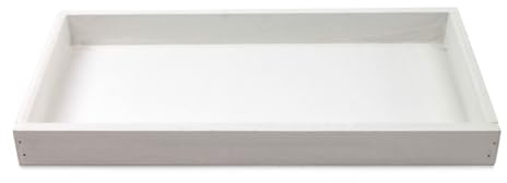 Vassoio da portata in legno, 40 x 16 cm, bianco – Vassoio decorativo allungato come ciotola rettangolare in legno per decorazioni natalizie, piccolo vassoio in legno come moderna corona dell'Avvento,