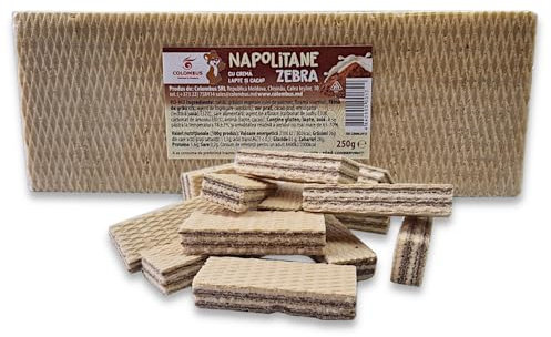Feine Neapolitaner Waffeln Zebra mit Milch-und Kakaocreme 16x 250g knusprige Waffeln gefüllt in bester Premium Qualität