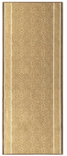 KARAT Premium Teppichläufer - Modernes Rauten-Design - Teppich - Läufer für Küche, Flur & Wohnraum - Flurläufer Küchenläufer Flurteppich (Olymp) (Beige, 80 x 200 cm)
