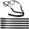 Qufiiry 5 Stück Sportbrillenband, Verstellbarer Brillenbänder für Sport, Rutschfest Brillenschnur, Sportbrillenband mit guter Schweißabsorption, Eyewear Cords Strap für Männer Frauen Kinder(Schwarz)