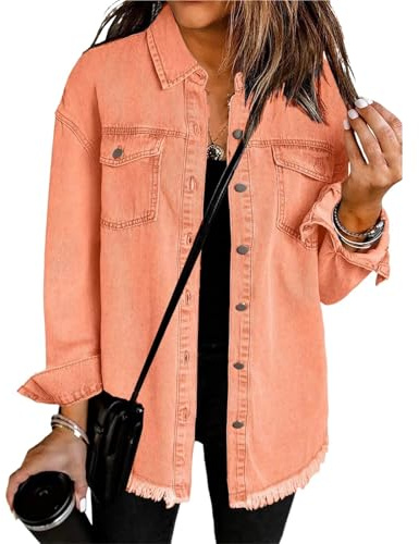KIHFSODN Denimjacka Dam Lång Lätt Vårjacka Vintage Enfärgad Stretch Kort Jacka Dam Tunn Jeansjacka Moderiktig Sommarjacka Med Knappar Daglig Övergångsjacka