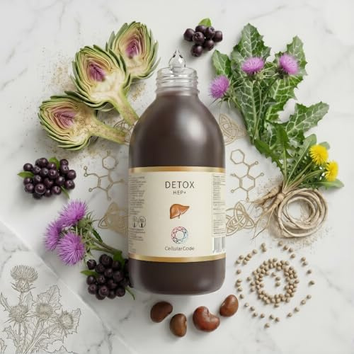 Detox Adelgazante Potente | Depurativo · Desintoxicante · Diurético | 16 Ingredientes Naturales | Cardo Mariano + Alcachofa + Boldo + MSM | CellularCode