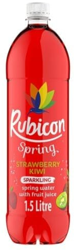 Rubicon Spring 1.5L Strawberry Kiwi, Sparkling Spring Water with Real Fruit Juice & Natural Flavours - 1 x 1.5L Bottle