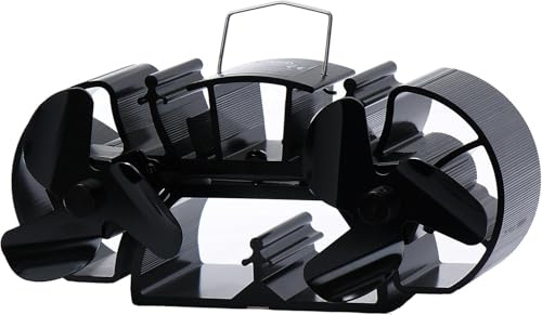 Tomersun 3.9 Inches Height Extra Mini Twin Blade Stove Fan Suitable for Super Small Space on Wood/Log Burner/Fireplace Top