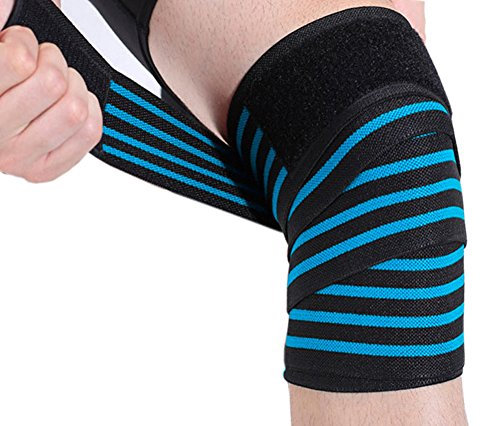 Fascia a compressione di qualit?medica per ginocchio, coscia e polpaccio, adatta per supporto durante sollevamento pesi, squat e basket - bendaggio sportivo, sollievo per artrite, tendinite, r