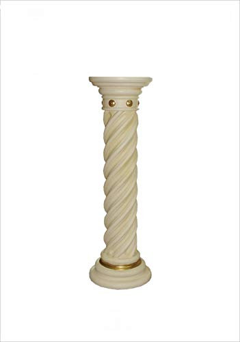 Wohndesign - Colonna a Spirale per Fiori, Colonna Greca in Pietra Beige, 100 cm