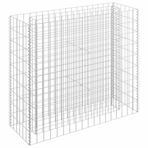 vidaXL Gabbione per Fioriera Gabbia Rete per Aiuola Accessori Arredo da Giardino Giardinaggio Orto Rialzato in Acciaio Zincato 90x30x90 cm