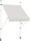 COSTWAY Klemmmarkise 150 cm breit, Balkonmarkise ohne Bohren, UV-beständig, höhenverstellbar, wasserabweisend, Markise mit Handkurbel, Sonnenmarkise, Sonnenschutz für Balkon, Beige