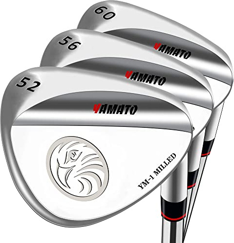 Yamato Golf Wedge Set or Individual Golf Wedges 50/52/54/56/58/60 Golf Gap Wedge Sets Sand Wedge|Lob Wedge Golf Clubs for Men & Women Milled Face for High Spin - Great Golf Gift