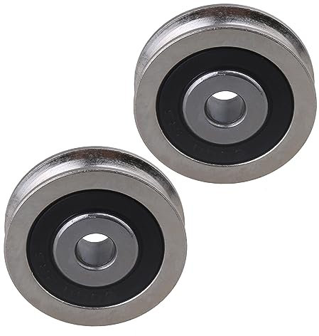CNBTR 2PCS Lager Stahlseil Riemenscheibe U-Form Rille Radlager Riemenscheibe 6x30x8mm, Last-Bearing 355 kg für Industrie Ausrüstung