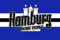 Hamburg - Meine Perle, Fahne XXL, Flagge XXL, Grösse 150 x 250 cm