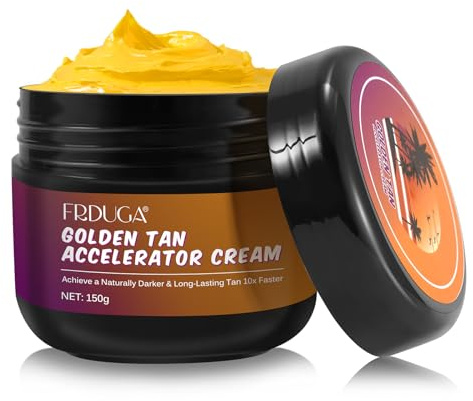 Intensive Tanning Gel, 150g Sunbed Cream, Tanning Accelerator Cream for Sunbed Effective in Sunbeds and Outdoor Sun, Achieve a Natural Long-Lasting Tan without SPF (150g)