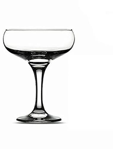 Tradineur - Set de 6 copas de champán Misket de 235 ml, 9,5 cm de diámetro x 13,5 cm de alto, copas de cava/champagne con elegante diseño, juego de vasos para ocasión especial