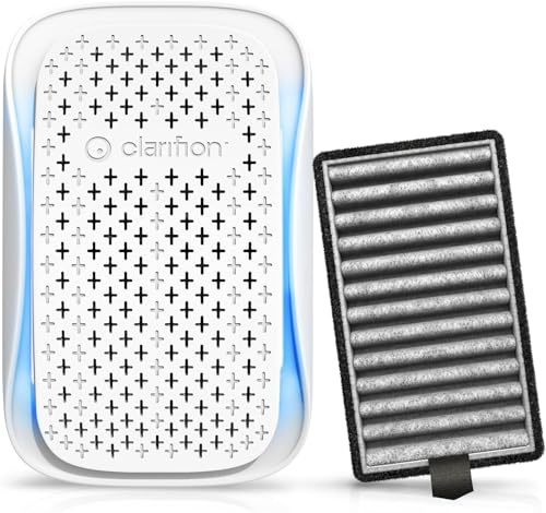 Clarifion Purificatore d'aria portatile DSTx Filtro dell'aria HEPA con ionizzatore d'aria plugin, mini purificatori d'aria personali per, camera da letto e animali domestici aiuta con polvere,