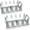 BBQ Rescher Bavarian Rescher 2er Set - Multi Grill Rack Robustes Edelstahl, Idealer Winkel für Fleisch, Airfryer Zubehör, Ganz einfach indirekt Grillen, Maximaler Grillgenuss, krosse Krusten