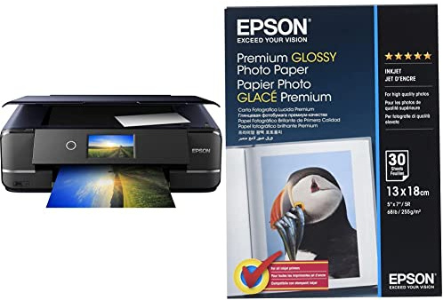 Epson Photo XP-970 Stampante Fotografica A3 3-in-1, Dotata di Wi-Fi ed Ethernet, Stampa Facile da Mobile, Doppio Vassoio, Compatta e Versatile & Super Carta Fotografica Lucida, 30 fogli, 13 x 18 cm