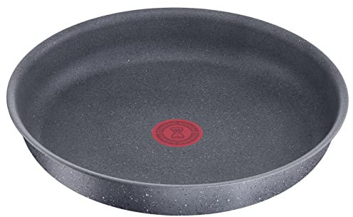 Lagostina Ingenio Mineralis Green Padella Ø 28 cm, Padella in Alluminio 100% Riciclato, per Gas, Forno e Induzione, con Indicatore di Cottura, Utilizzabile con Manico Removibile