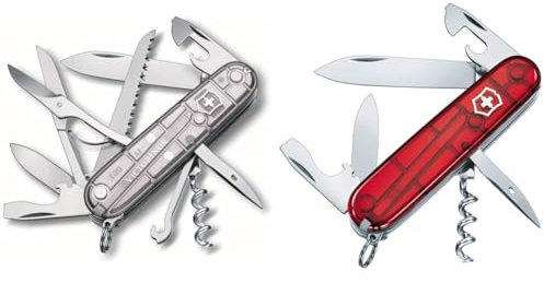 Victorinox, Huntsman, Swiss Army Pocket Knife, Medium, Multi Tool, Camping & Spartan, Swiss Army Pocket Knife, Medium, Multi Tool, Camping, 12 Functions, Blade, Corkscrew, Can Opener