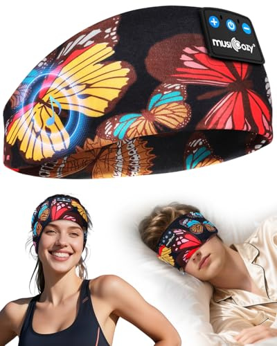 MUSICOZY Sleep Headphones, Comfortable Headband Headphones for Side Sleepers - Bluetooth 5.4 Wireless Headphone with Ultra Thin Speakers for Sleeping,Sport,Travel