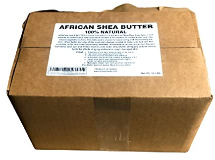afrimports African Shea Butter 100% Natural, White, 10 lb.