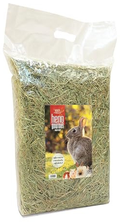 HENO Gourmet - Heno Natural para Conejos y Roedores, 1 kg, Rico en Fibra y Hierbas Naturales, Apoya la Salud Dental y Digestiva, Ideal para Cobayas, Chinchillas y Hurones