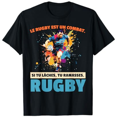 Le Rugby Est Combat Humour Maillot France Rugby Cadeau Rugby T-Shirt