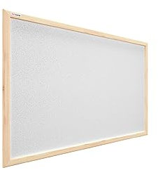 ALLboards Hellgrau Pinnwand mit Holz Rahmen 60x40cm Korktafel Korkwand Pinnwand Kork