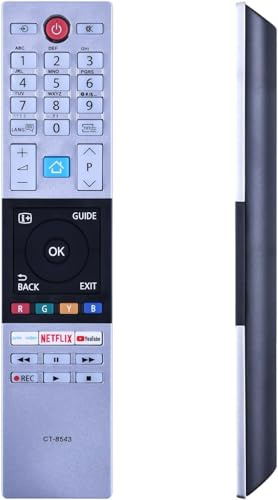 GOUYESHO CT-8543 ersättning fjärrkontroll lämplig för Toshiba FHD UHD Smart TV 32L2863DG 32L3863DA 32L3863DG 32W2863DA 43V5863DG 43B6863DG 49L2863DG 49V5863DG