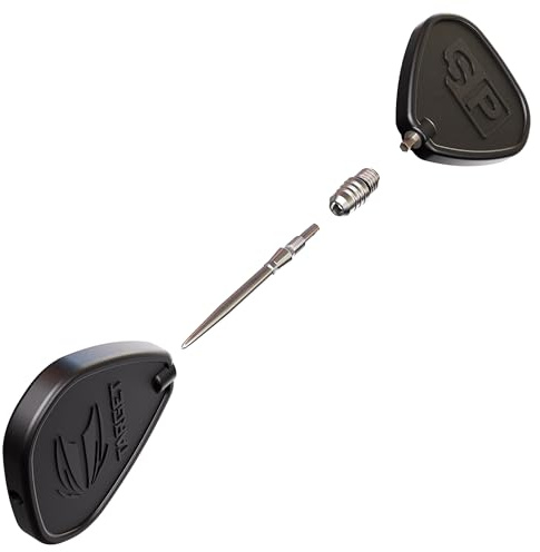 Target Darts Soft Tip to Swiss Point Dart Conversion Set, Silver – Soft Tip Dart Points Converter Tool, Repointing Soft Tip to Steel Tips 2BA Thread – Tungsten Billet Tips, Swiss Point Tool