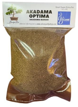 Ulisse® BonsaiPro Akadama Optima, Akadama Ibaraki, Terreau pour Bonsaï d'origine japonaise, Terreau pour Bonsaï et fond d'Aquarium Néerlandais, Granulométrie Super Extra Fine