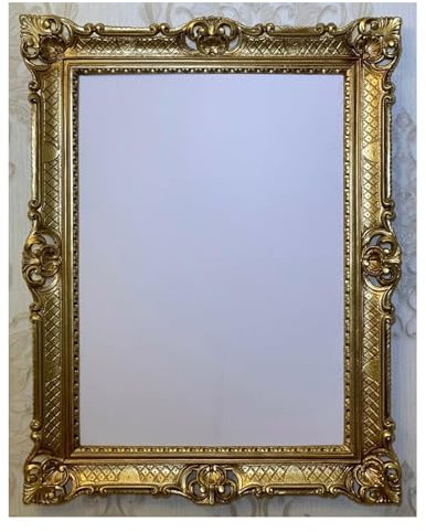 Generisch Baroque Picture Frame 50 x 70 cm, Gold, 90 cm x 70 cm, 10 cm Frame Size