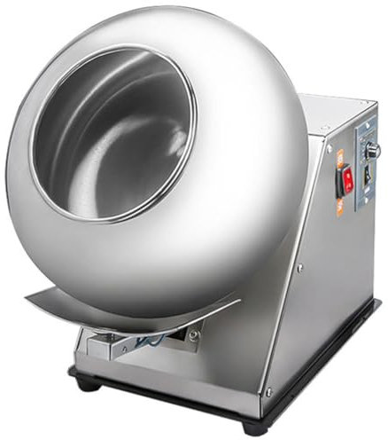 GAYAYAS Macchina Elettrica per Rivestimento di Zucchero, Adatta per Palline di Zucchero, Lucidatrice per Rivestimento di Cioccolato, per L'industria Alimentare, Facile da Pulire