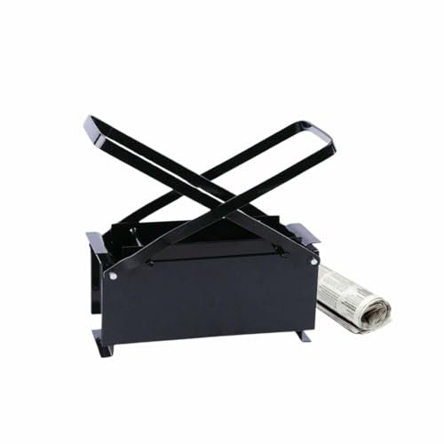 Log Briquette Maker | Eco-Friendly Paper Brick Fire Block Recycling Press | Durable Steel Construction | Black