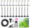 32.81 Ft Irrigation System Kit, 360° Curved Garden Automatic Irrigation System, Drip Irrigation System, Adjustable Bendable Nozzle Copper Sprayer System, for Lawn, Greenhouse, Garden Yard (10M)