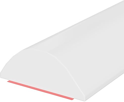 2M Wet Room Floor Barrier, Collapsible Shower Threshold, Water Retaining Strip for Kitchen, Bathroom, Water Dam Guard, Water Barrier for Shower, Water Threshold for Wet and Dry Separation (2M, White)