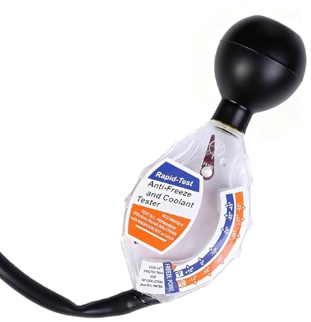 Qurbuns Tester per liquido refrigerante per auto, tipo puntatore, tester rapido antigelo, densitometro liquido per batterie antigelo, universale, per la maggior parte delle auto