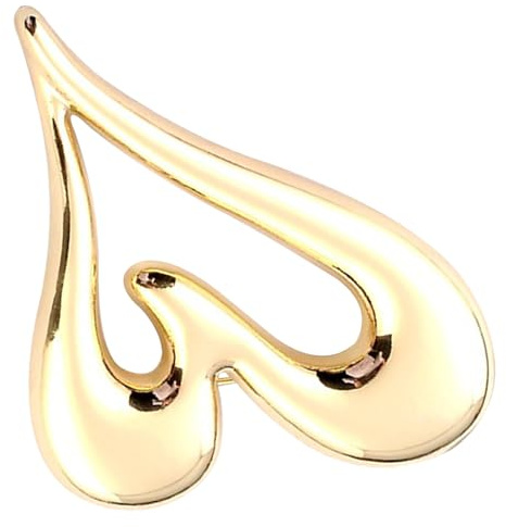 KALLORY Spilla a Forma di Cuore in Lega Oro per Donna, Decorazione Elegante e Semplice da Appuntare su Cappotti, per Regalo Romantico o Festa della Donna